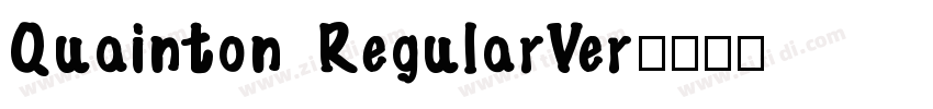 Quainton RegularVer字体转换